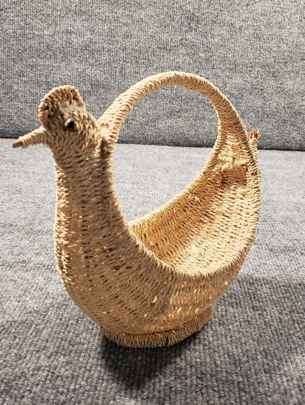 Vintage Chicken Hen Wicker Basket Cottagecore Farmhouse Country Decor